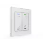 MDT BE-GTL2TW.C1 Glass Push Button II Light 2-kertainen RGBW lämpötila-anturilla, valkoinen, KNX