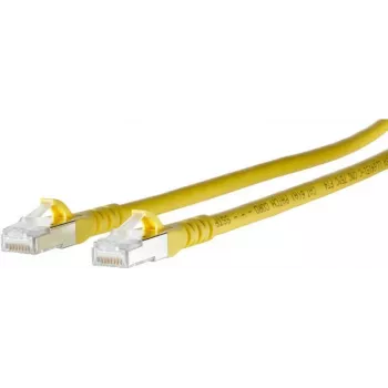 METZ CONNECT 1308450377-E Cat6a S/FTP -verkkokaapeli, keltainen, 0,3 m