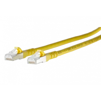 METZ CONNECT 1308450377-E Cat6a S/FTP -verkkokaapeli, keltainen, 0,3 m