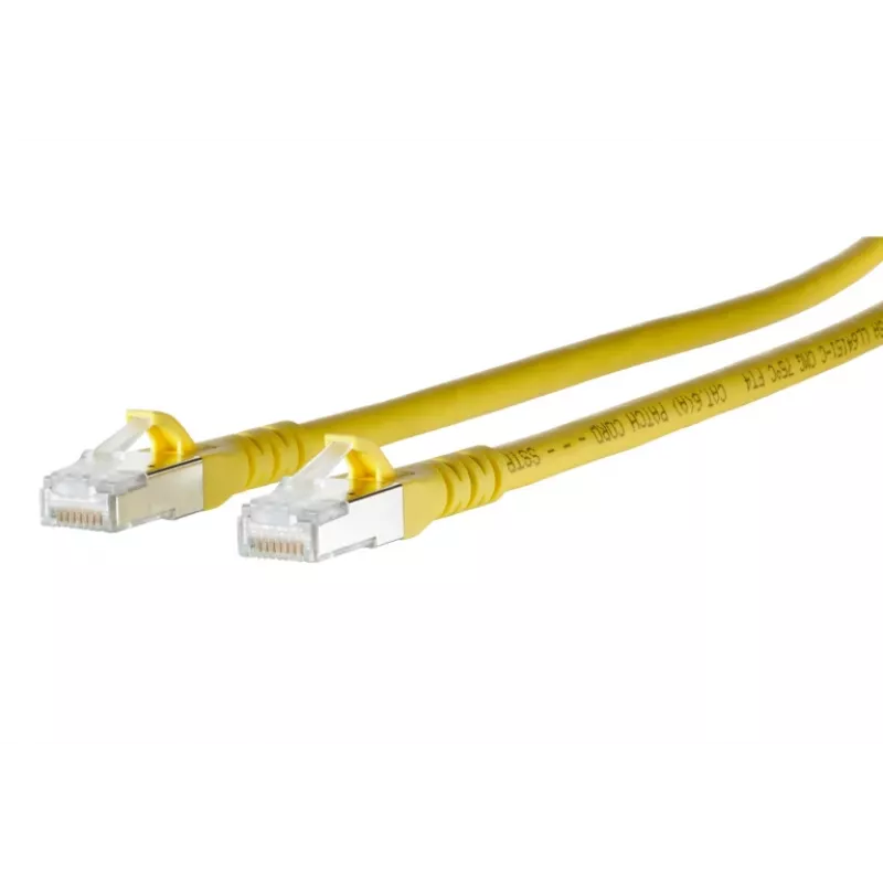 METZ CONNECT 1308450377-E Cat6a S/FTP -verkkokaapeli, keltainen, 0,3 m