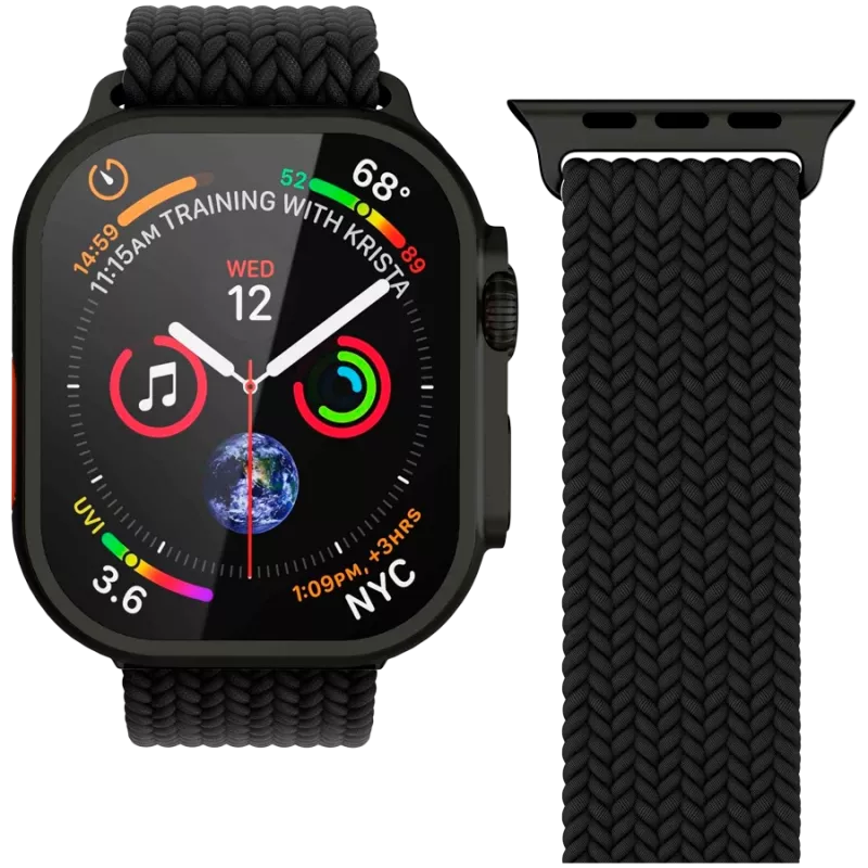 VONMÄHLEN Woven Loop 44, 45, 46, 49mm yksi koko, All Black