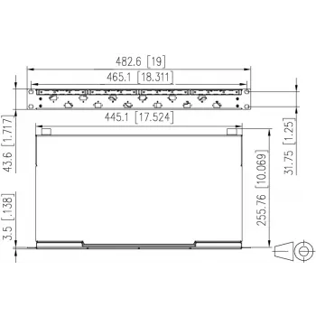 METZ CONNECT VIK 6xLC-D OM4 kuitu- patch-paneelimoduuli 1504507506-F