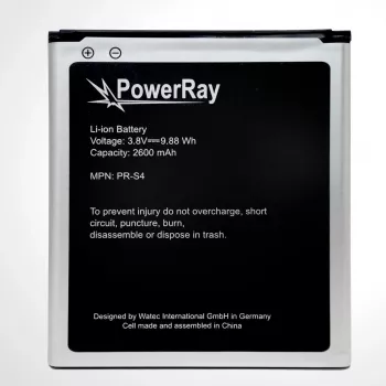PowerRay akku PR-S4 Samsung Galaxy S4:lle, 2600 mAh, Bulk