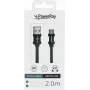 PowerRay USB–micro-USB-datakaapeli 2,0 m punottu musta PR-DCUM200TBK