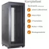 IT-BUDGET 19 tuuman palvelinräkki SRK täysi sarja 42U 800x1000 mm Flatpack musta