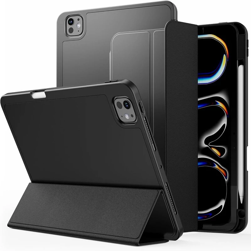 MRDISC Flip-kansikotelo Apple iPad Pro M4 - musta TPU MG-FLIPIPADPM4