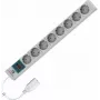 Liebernetz 19 tuuman 1U rack-mittaus-PDU, 8x Schuko CEE 7/3 pistorasiaa, C14-tulo, 3m kaapeli, vaaleanharmaa (90LNSDL20SC083)