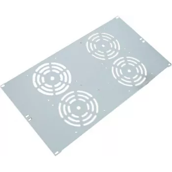 IT-BUDGET 19 tuuman 6U ilmanvaihtopaneeli 4 tuulettimelle 120x120 mm vaaleanharmaa 90ITBSRK19XNOFAN4G