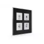 MDT BE-GT04S.01 Glass Push Button Plus 4-osainen musta
