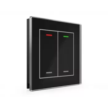 MDT Glass Push-button II Light 2-kertainen RGBW musta BE-GTL20S.01S