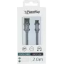 PowerRay USB - micro-USB -datakaapeli, 2 m, tekstiiliharmaa, blister PR-DCUM200TGY
