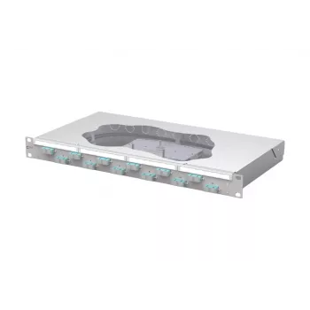 METZ CONNECT kuitujatkos-patchpaneeli 12xSC duplex OM3, 1U, vaaleanharmaa 150455BA12-F