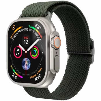 VONMÄHLEN kudottu Loop Apple Watch 40/41/42mm, oliivi