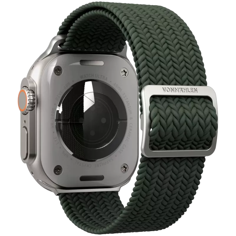 VONMÄHLEN kudottu Loop Apple Watch 40/41/42mm, oliivi