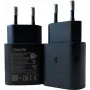 PowerRay PR-TA800EBE 18W USB-C PD seinälaturi, EU 2-pin, musta, Bulk
