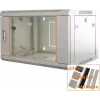 IT-BUDGET 19-verkkokaappi SWA - 4U - 570 x 450 mm - lasiovi - irrotettavat sivupaneelit - seinä-/lattia-asennus - tarvikesarja - vaaleanharmaa (90ITB19WS4645GG)