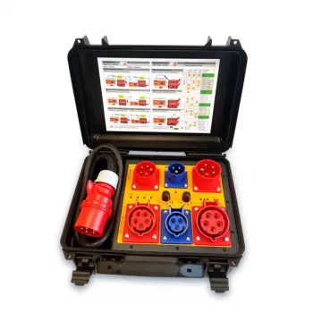 HT Instruments HT-MK4 3-vaiheinen 32A mittausadapterisarja kuljetuslaukussa 2009870