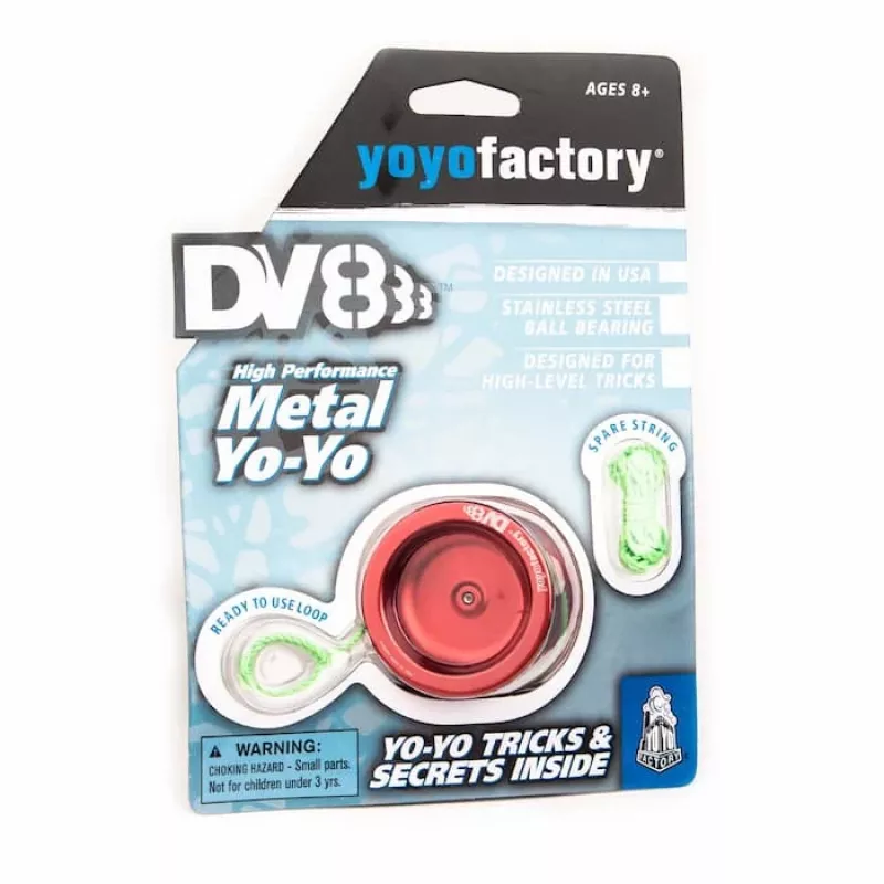YoYoFactory DV888 metalli-jojo punainen