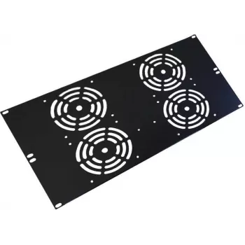 IT-BUDGET 19 tuuman tuuletinpaneeli 4 tuulettimelle - 120x120 mm - 6U - musta (90ITBSRK19XNOFAN4S)