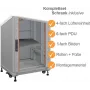 IT-BUDGET 19 inch verkkokaappi SRK täydellinen sarja 12U 600x800 mm vaaleanharmaa Flatpack