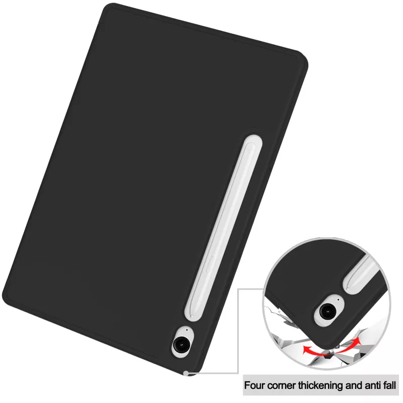MRDISC Flip Cover Samsung Galaxy Tab S10+ 5G -suojakotelo, musta TPU MG-FLIPSGTSGB9SW