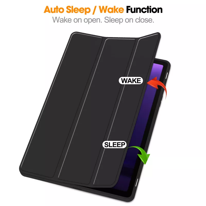 MRDISC Flip Cover Samsung Galaxy Tab S10+ 5G -suojakotelo, musta TPU MG-FLIPSGTSGB9SW