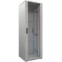 IT-BUDGET 19 inch verkkokaappi SRK - 38U - 600x800 mm - lasi-/teräsovi - Flatpack - vaaleanharmaa 90ITB19SRK3868GGN