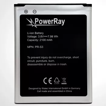PowerRay akku PR-S3 Samsung Galaxy S3, 2100 mAh, Bulk
