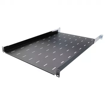 IT-BUDGET 19 tuuman rack-hylly / laitetaso - 40 kg kantavuus - 750 mm syvyys - syvyyssäädettävä asennus - musta (90ITB19FB750S)