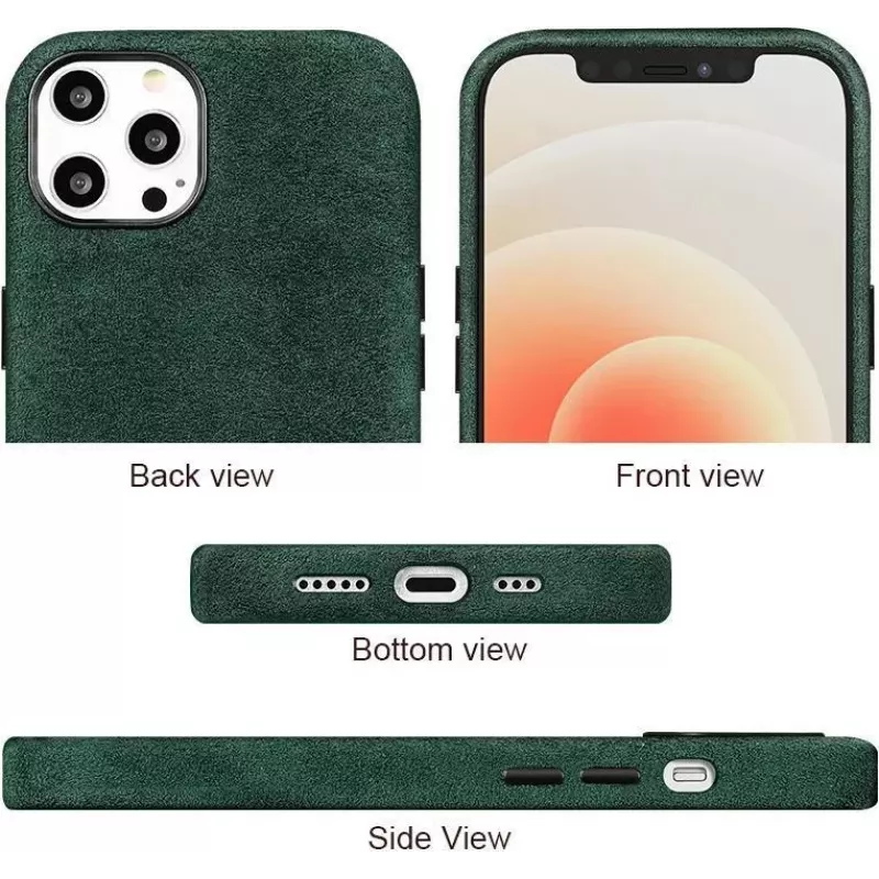 CYOO Alcantara-kotelo Apple iPhone 13 Pro -puhelimelle - musta CY122560