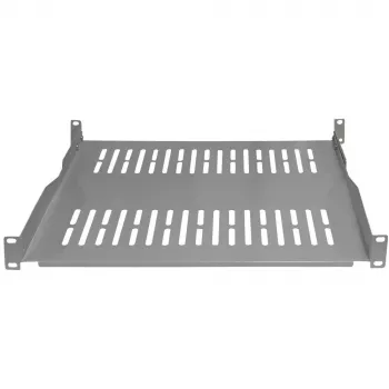 IT-BUDGET 19 tuuman rack-hylly / laitetaso - 80 kg kantavuus - 350 mm syvyys - syvyyssäädettävä asennus - vaaleanharmaa (90ITB19FBX350G)