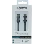 PowerRay USB-C–Lightning MFi-sertifioitu punottu kaapeli 1,2m harmaa PR-DCCL120TGY