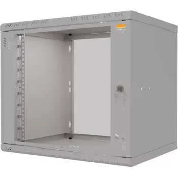 IT-BUDGET 19 tuuman seinäkotelo TAUNUS 9U 450mm syvyys lasiovi vaaleanharmaa 90ITB19945GG