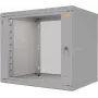 IT-BUDGET 19 tuuman seinäkotelo TAUNUS 9U 450mm syvyys lasiovi vaaleanharmaa 90ITB19945GG