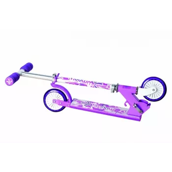 MUUWMI KiddyScooter Racing 3-pyöräinen lasten potkulauta, pinkki