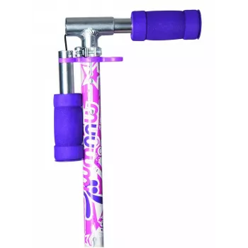 MUUWMI KiddyScooter Racing 3-pyöräinen lasten potkulauta, pinkki