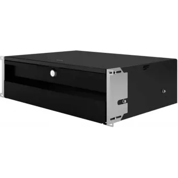 IT-BUDGET 19 tuuman rack-laatikko pienille laitteille, asiakirjoille, työkaluille - 3U - lukittava - musta (90ITBSL3HES)