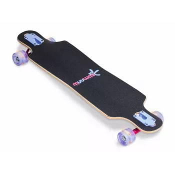 MUUWMI AU 560 longboard Compact Cruiser rullalauta, ABEC 7 kuulalaakerit, LED-valopyörät, 7-kerroksinen kanadalainen vaahtera