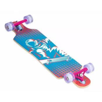 MUUWMI AU 560 longboard Compact Cruiser rullalauta, ABEC 7 kuulalaakerit, LED-valopyörät, 7-kerroksinen kanadalainen vaahtera
