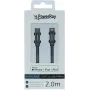 PowerRay USB-C - Lightning MFi -punottu kaapeli 2m harmaa PR-DCCL200TGY