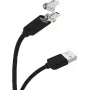 CYOO magneettinen USB-lataus- ja datakaapeli – 2-in-1 Micro USB & Lightning USB:hen – 1m – musta