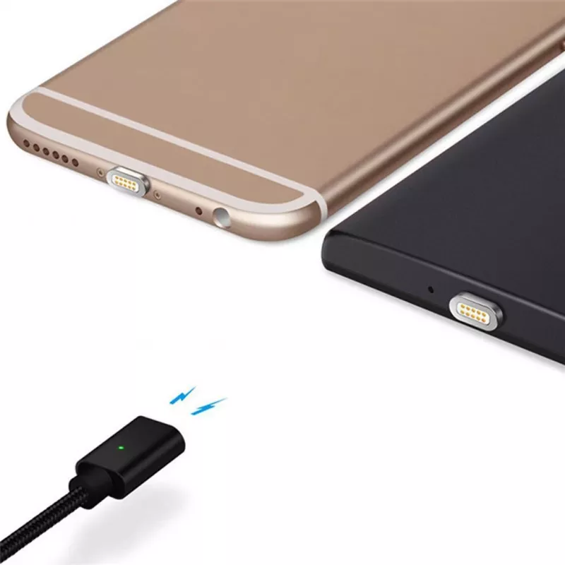 CYOO magneettinen USB-lataus- ja datakaapeli – 2-in-1 Micro USB & Lightning USB:hen – 1m – musta