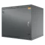 IT-BUDGET TAUNUS 9U 19 tuuman seinäkotelo, 450 mm syvä, teräsovi, lukittava, musta 90ITB19945MS