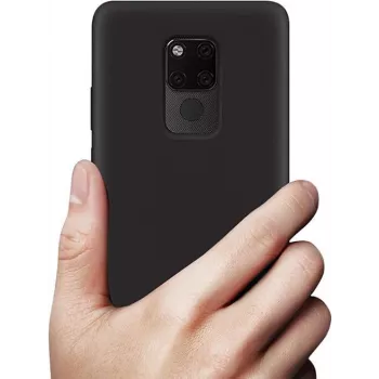 CYOO Premium nestemäinen silikonikotelo Huawei Mate 20 Pro:lle - musta