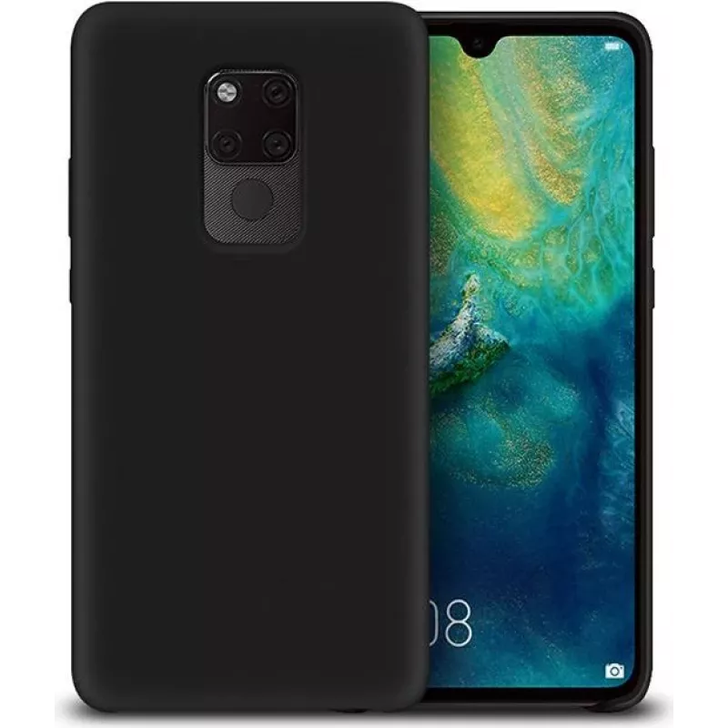 CYOO Premium nestemäinen silikonikotelo Huawei Mate 20 Pro:lle - musta
