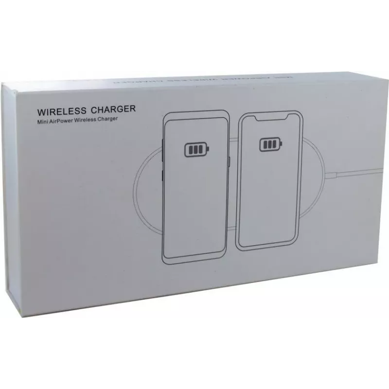 CYOO CY120899 Mini Dual -matkapuhelimen induktiolatausalusta – valkoinen – Qi-standardi