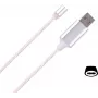 CYOO Flow Light Magnet USB Type-C -kaapeli 1m valkoinen LED-latauskaapeli tiedonsiirto CY121476