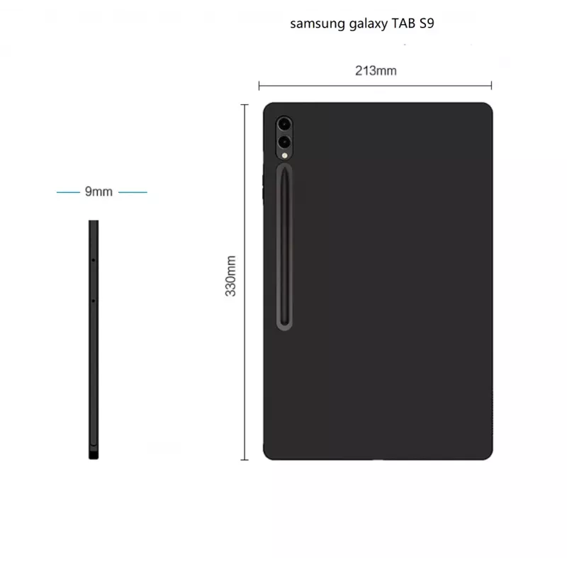 MRDISC takakansi Samsung Galaxy Tab S9 FE 11 tuuman musta TPU (MG-BCSGTABS9FESW)