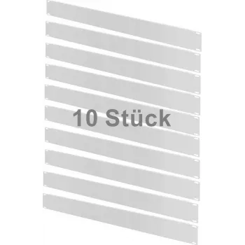 IT-BUDGET Spar-Pack 10x 19 tuuman rack-sokkelilevyt 1U vaaleanharmaa metalli ZAA90ITBBP1HEG