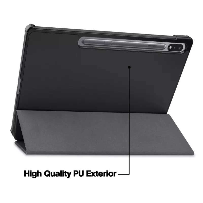 MRDISC Flip Cover Samsung Galaxy Tab S9 5G -suojakotelo – musta TPU (MG-FlipSGTABS95GSW)